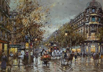 街並み Painting - AB レ グラン ブールヴァール シアター デュ ボードヴィル パリジャン